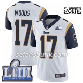 Los Angeles Rams Tröjor Robert Woods 17 Nike Vit 2019 Super Bowl LIII - Barn